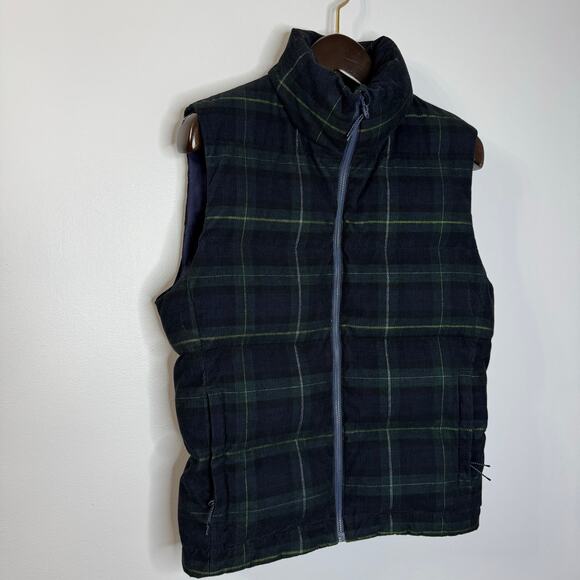 Vineyard Vines Performance Green Plaid Tartan Puffer Full Vest Men's S Preppy - Picture 5 of 12
